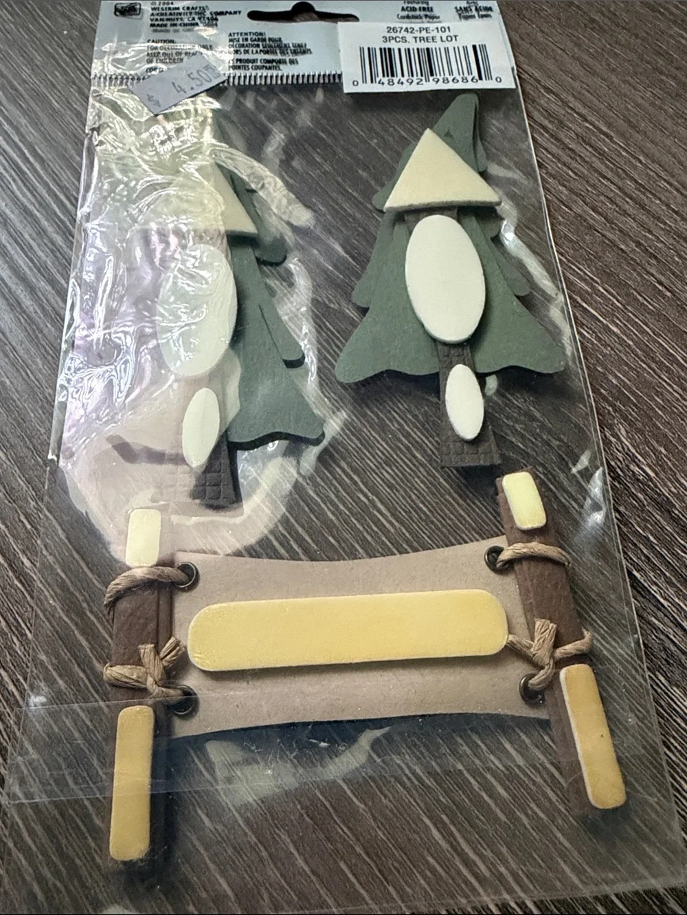 ❤️$8 Paper Bliss Glitter Green Tree Embellishments